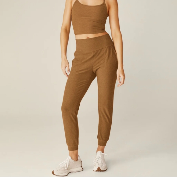Beyond Yoga - Spacedye Midi Joggers Pants SD1153 | Small | Caramel Spacedye - Picture 2 of 3